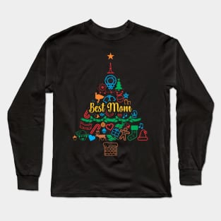 Best Mom Holiday Present 2 - Funny Christmas Gift Long Sleeve T-Shirt